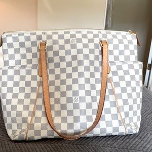 Louis Vuitton cream tote
